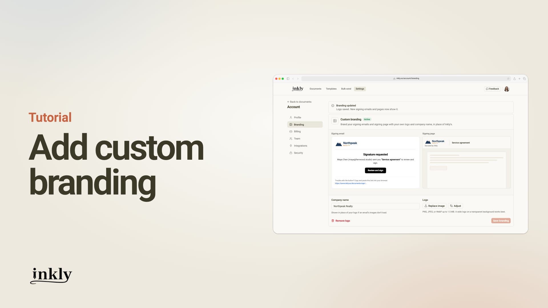 Add custom branding video tutorial